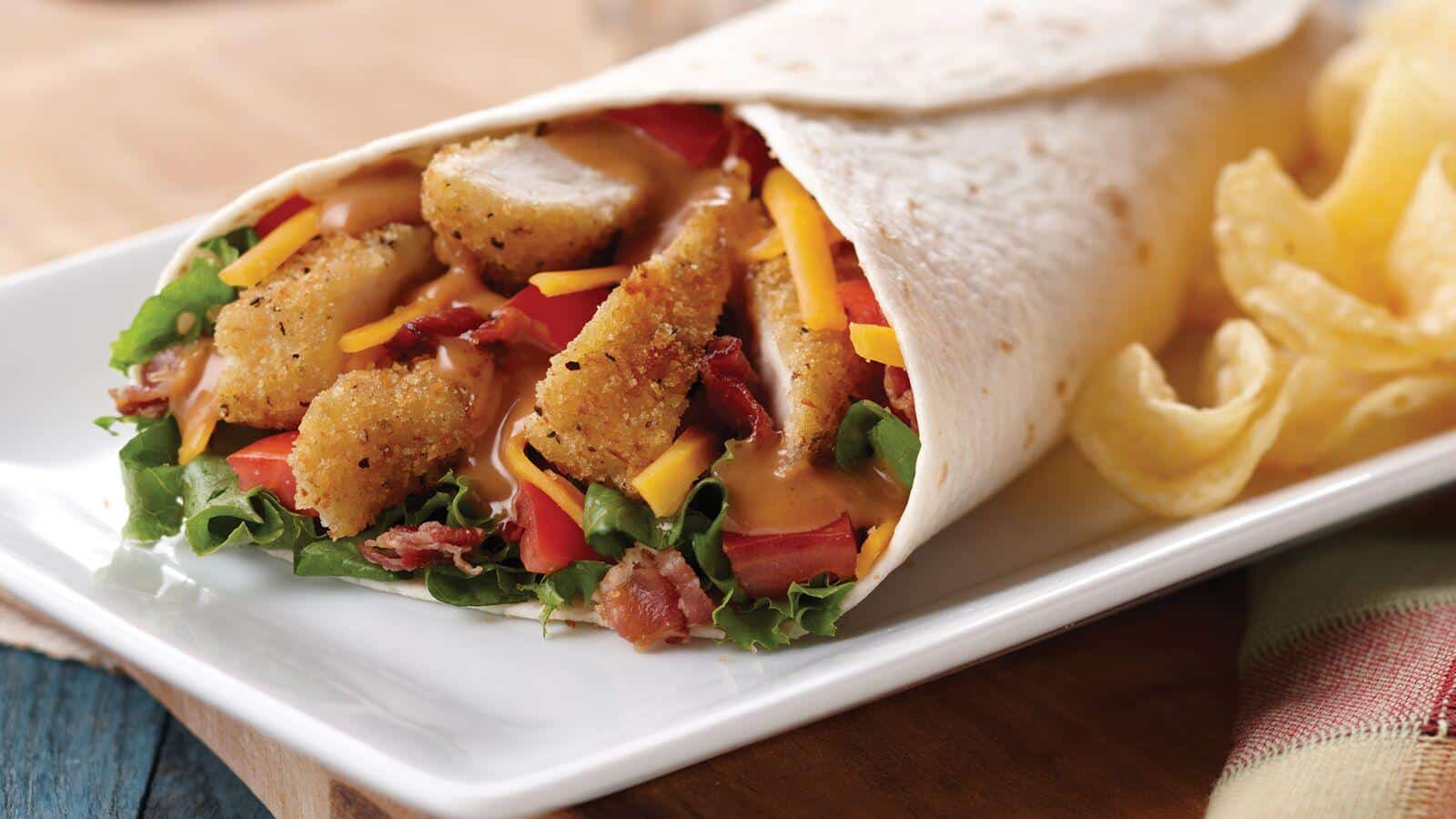 BBQ Ranch Chicken Wraps