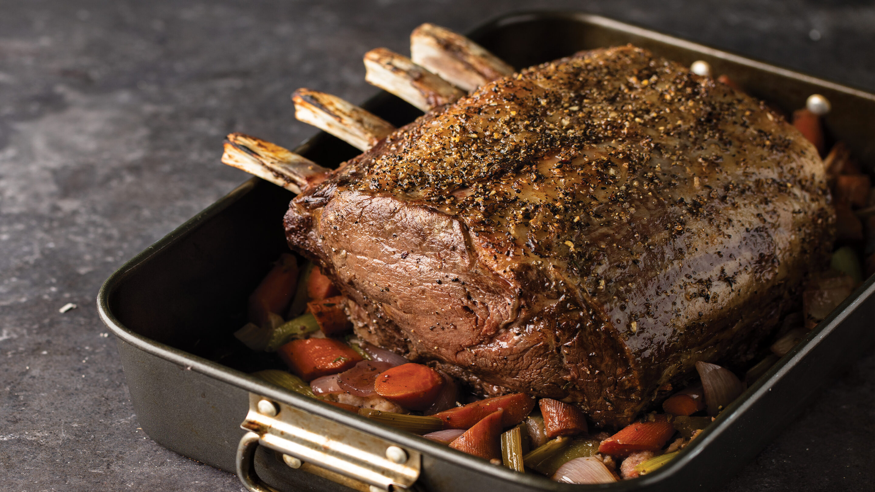 Prime Rib Roast with Rosemary & Thyme au Jus