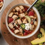 Chicken and White Bean Chili in bowl