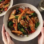 Teriyaki Chicken Stir Fry in bowl