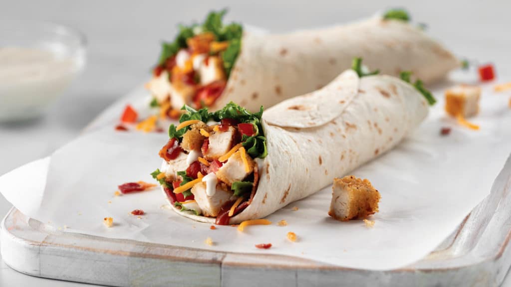 BBQ Ranch Chicken Wraps on platter