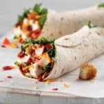 BBQ Ranch Chicken Wraps on platter