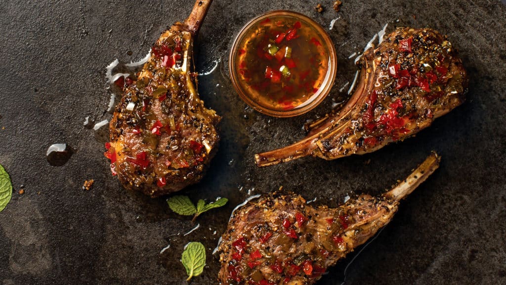 grilled lamb chops with mint jalapeno jelly