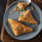 Chicken pot pie pockets filled with air-chilled chicken and a blend of vegetables