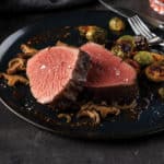 Pan-Seared Chateaubriand on plate