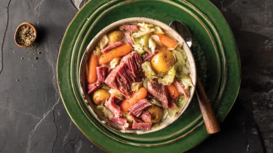 Corned Beef and Cabbage in bowl