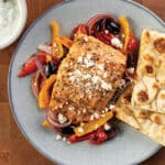 Sheet Pan Mediterranean Salmon on plate