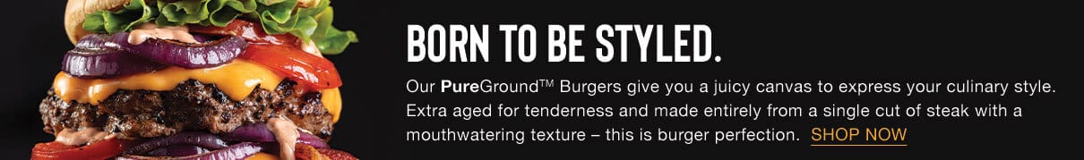Born to be styled burgers banner ad